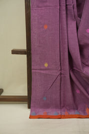 Dual Tone Purple Bengal Mul Cotton Saree - SRDTPBMCS074