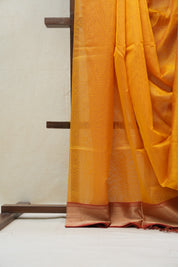 Orange Maheshwari Tissue Saree - SROMTS581