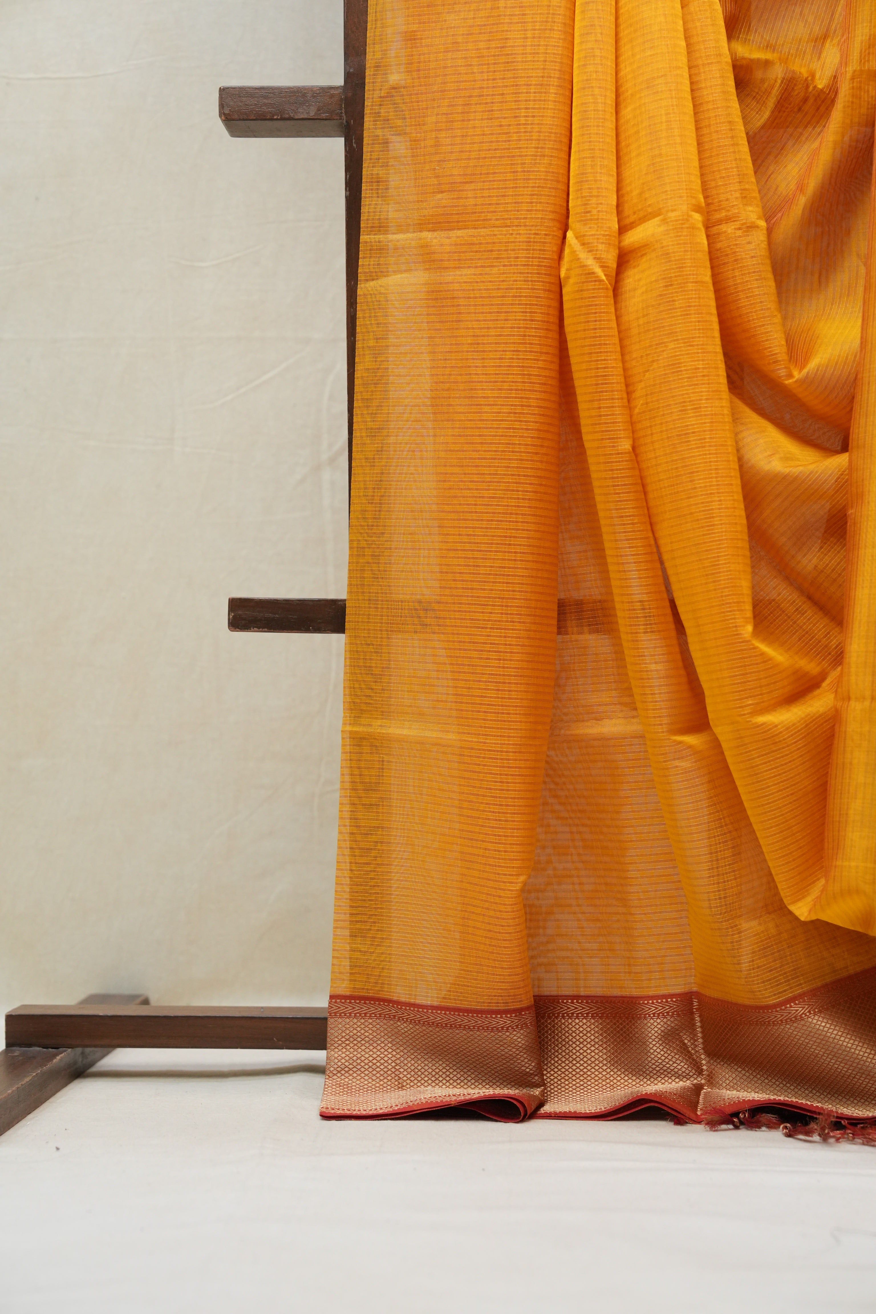 Orange Maheshwari Tissue Saree - SROMTS581