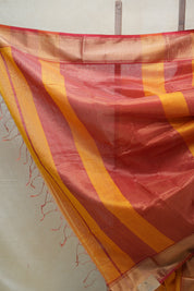 Orange Maheshwari Tissue Saree - SROMTS581