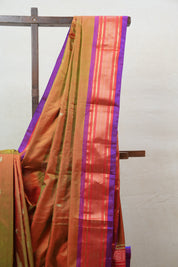 Two Tone Green Silk Paithani Saree - SRTTGSPS676