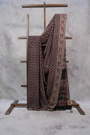 Black HBP Cotton Saree - SRBCS2437