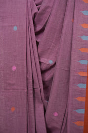 Dual Tone Purple Bengal Mul Cotton Saree - SRDTPBMCS074