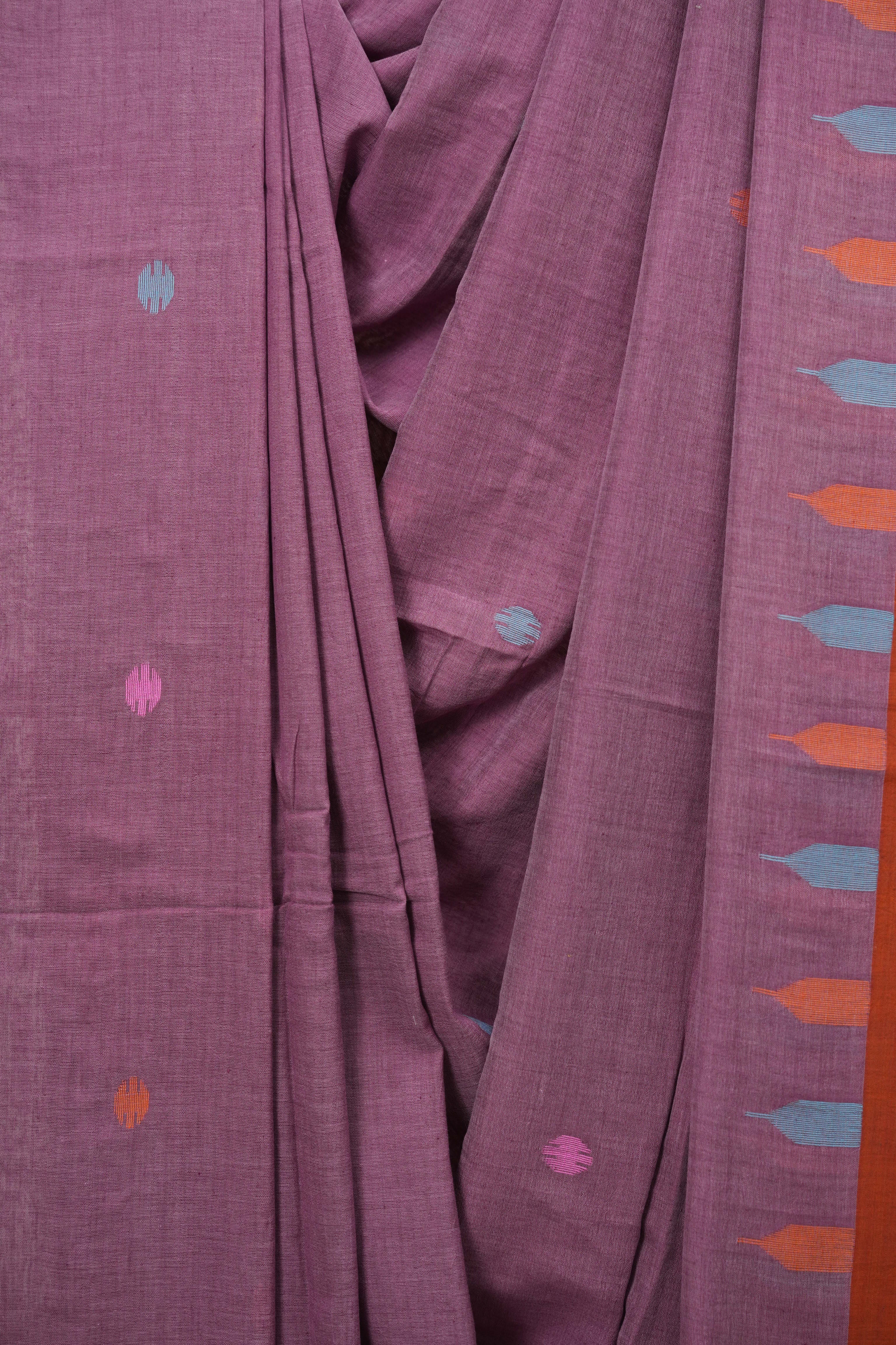 Dual Tone Purple Bengal Mul Cotton Saree - SRDTPBMCS074