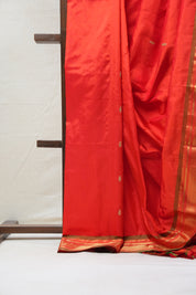 Red Silk Paithani Saree - SRRSPS657