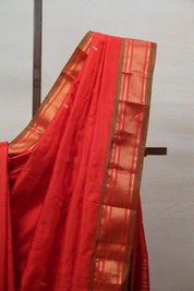 Red Silk Paithani Saree - SRRSPS657