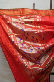 Red Silk Paithani Saree - SRRSPS657