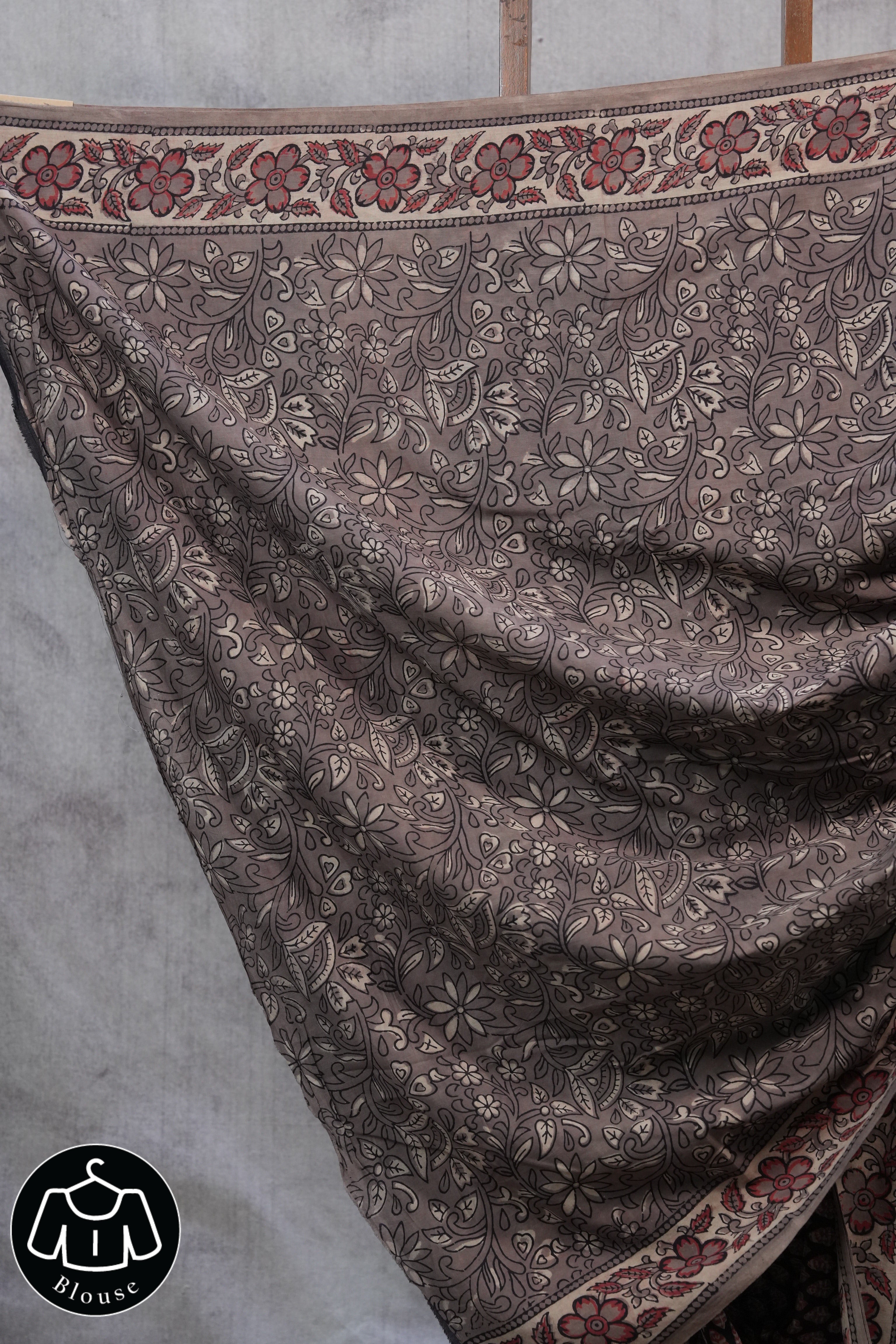 Black HBP Cotton Saree - SRBCS2437