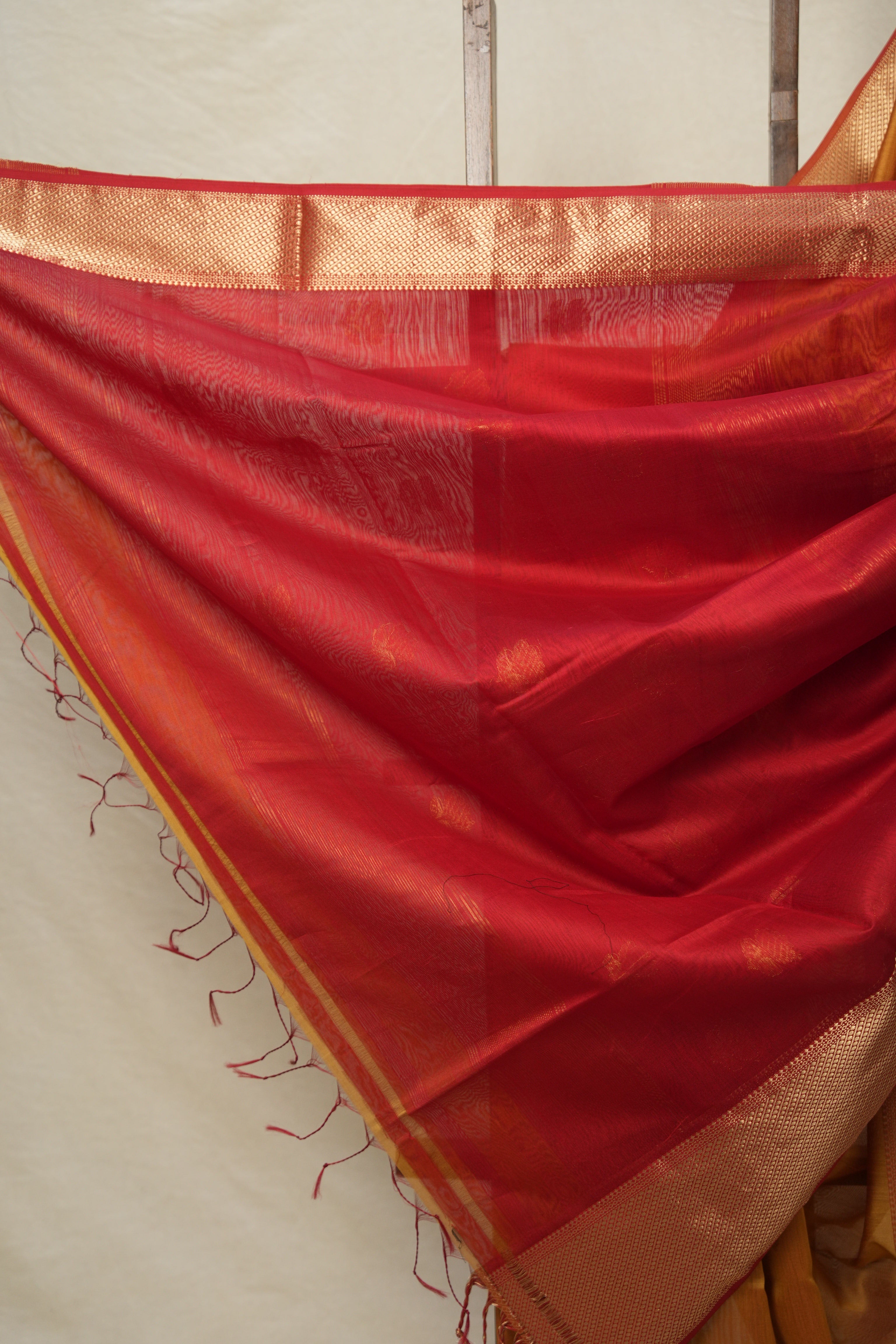 Mustard Maheshwari Saree - SRMMS860
