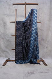 Black HBP Cotton Saree - SRBCS2424