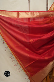 Mustard Maheshwari Saree - SRMMS860