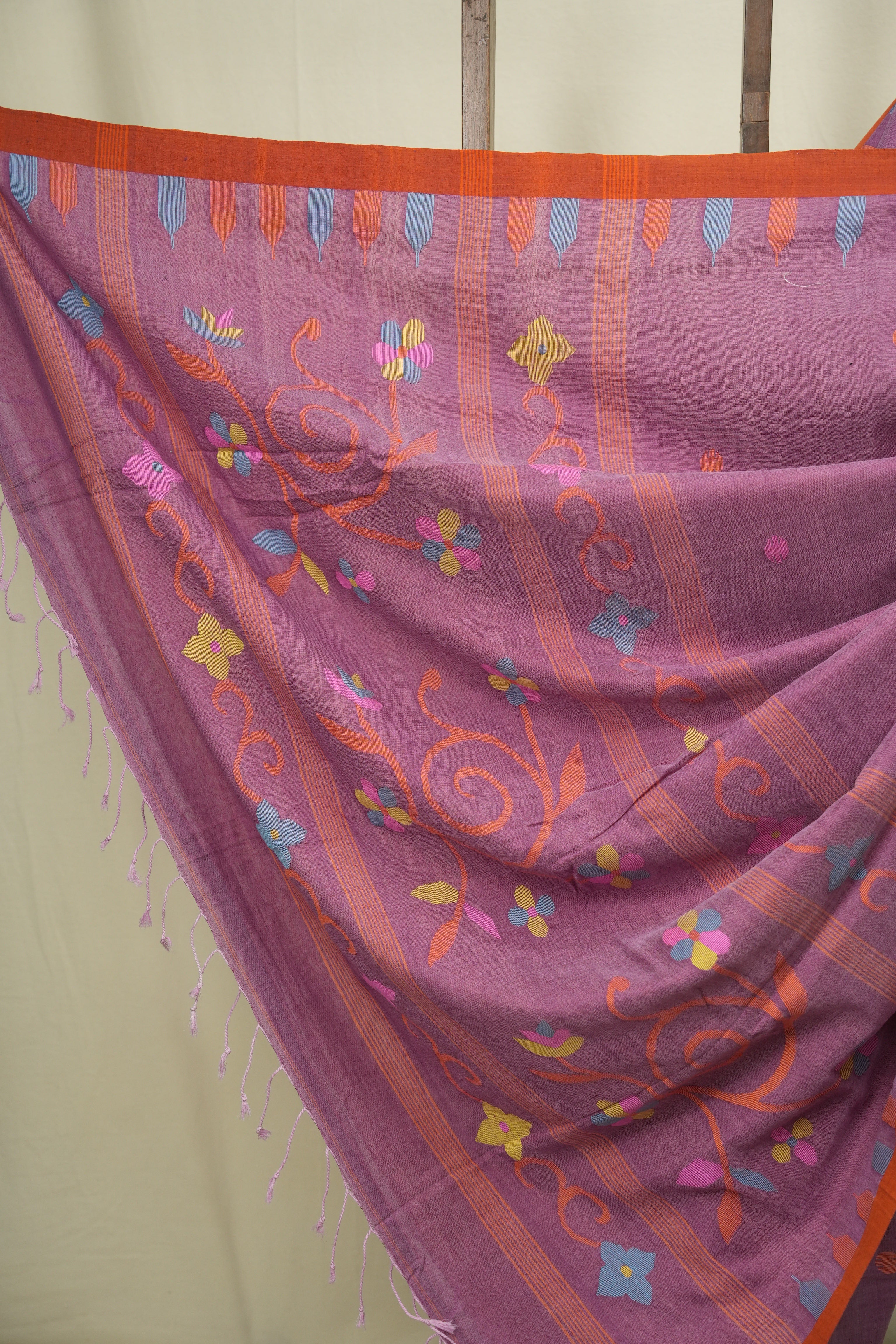 Dual Tone Purple Bengal Mul Cotton Saree - SRDTPBMCS074