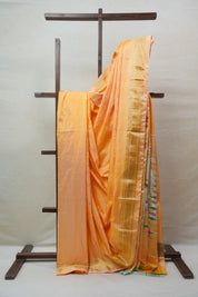 Cream Yellow Silk Paithani Saree - SRCYSPS658