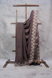 Black HBP Cotton Saree - SRBCS2440