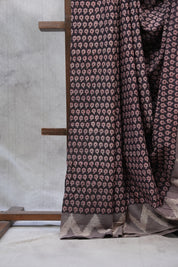 Black HBP Cotton Saree - SRBCS2440