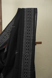 Black HBP Cotton Saree - SRBCS3584