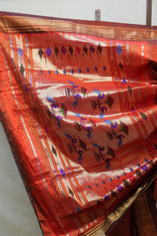 Brown Silk Paithani Saree - SRBSPS653