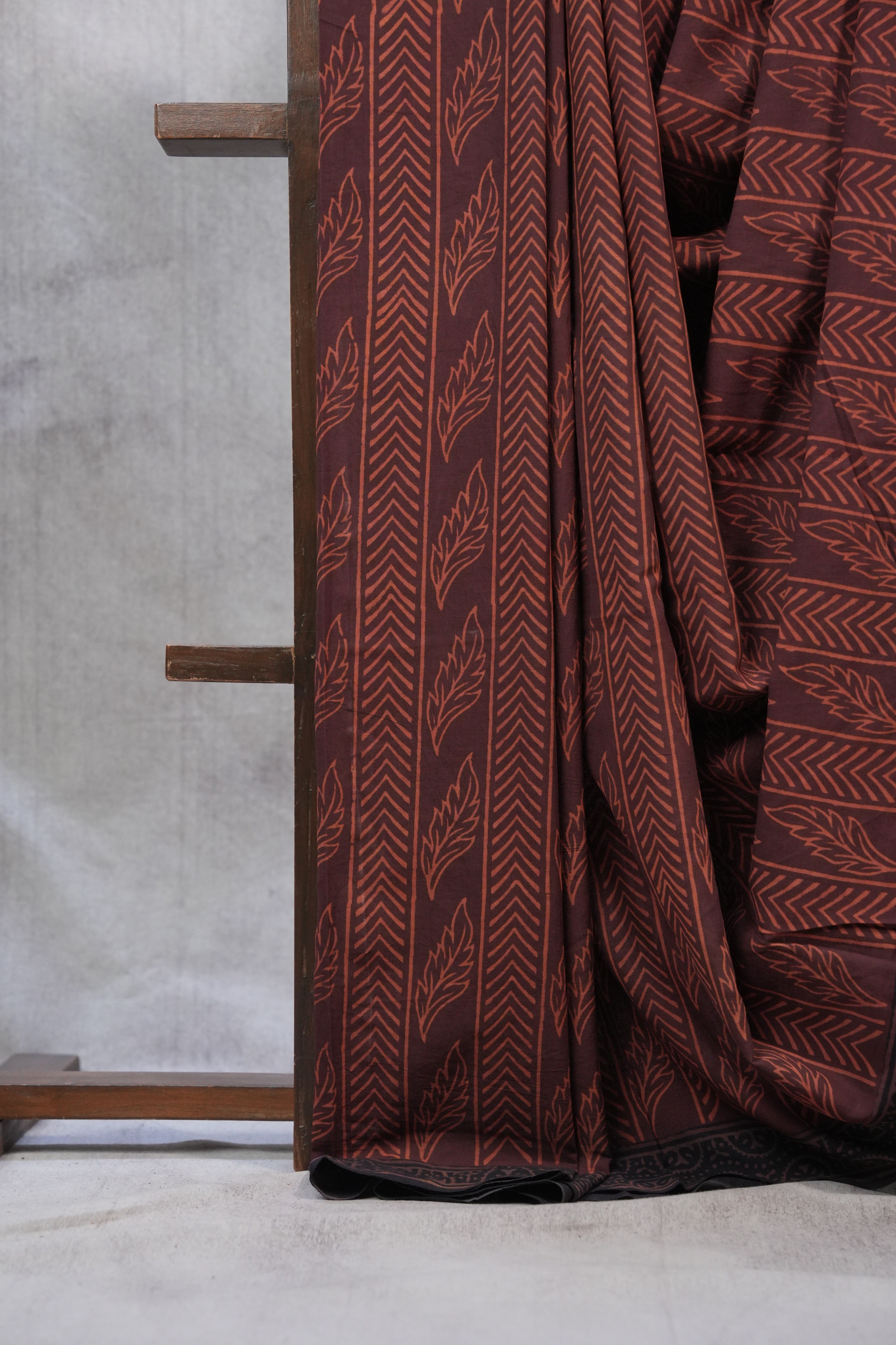 Maroon HBP Cotton Saree - SRMCS2429