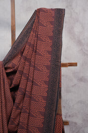 Maroon HBP Cotton Saree - SRMCS2429