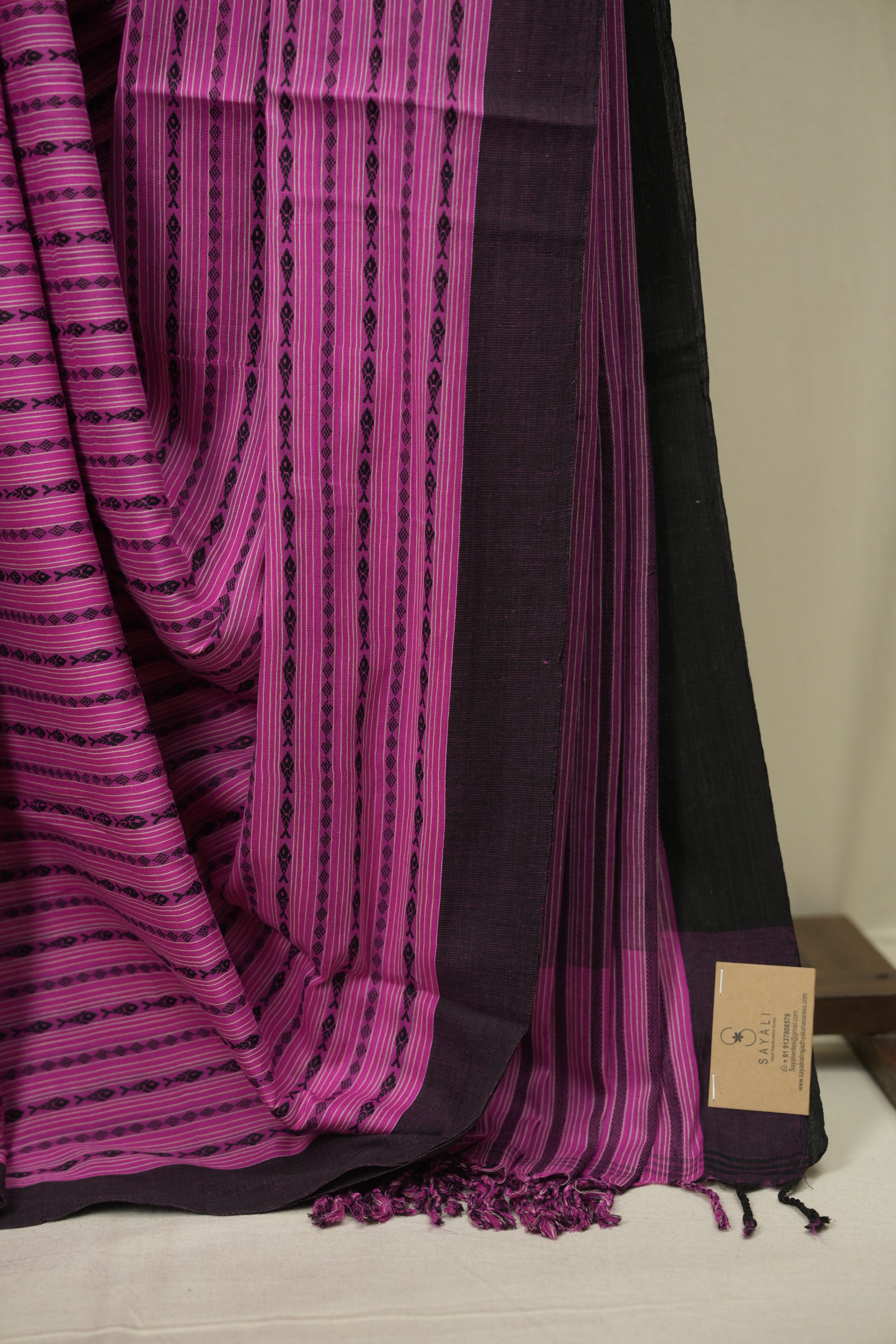 Pink Bengal Cotton Saree - SRPBCS181