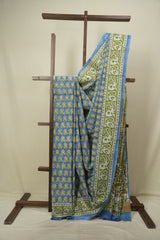 Blue HBP Cotton Saree - SRBCS3747