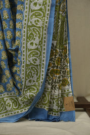 Blue HBP Cotton Saree - SRBCS3747