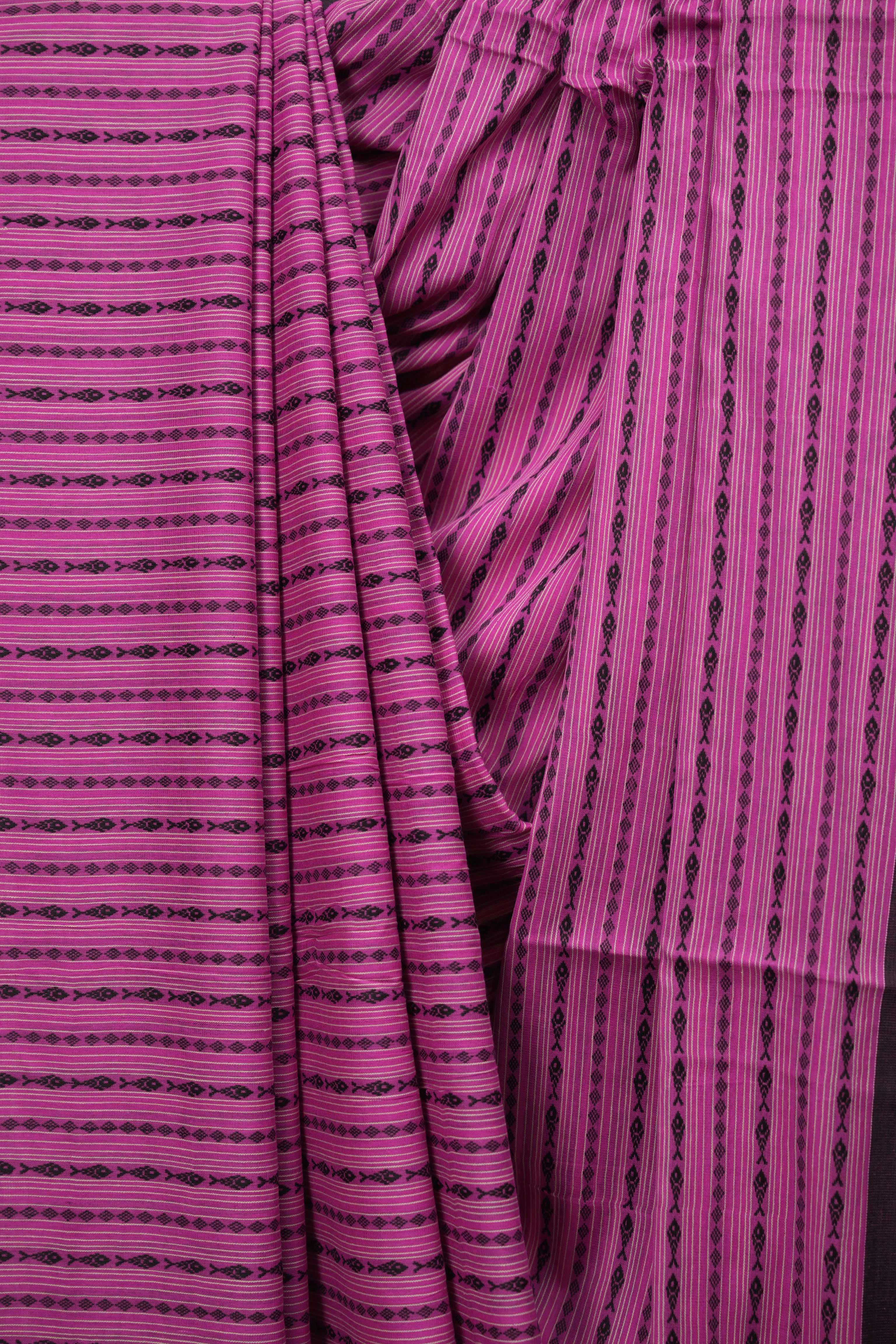 Pink Bengal Cotton Saree - SRPBCS181