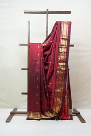 Maroon Silk Paithani Saree - SRMSPS662