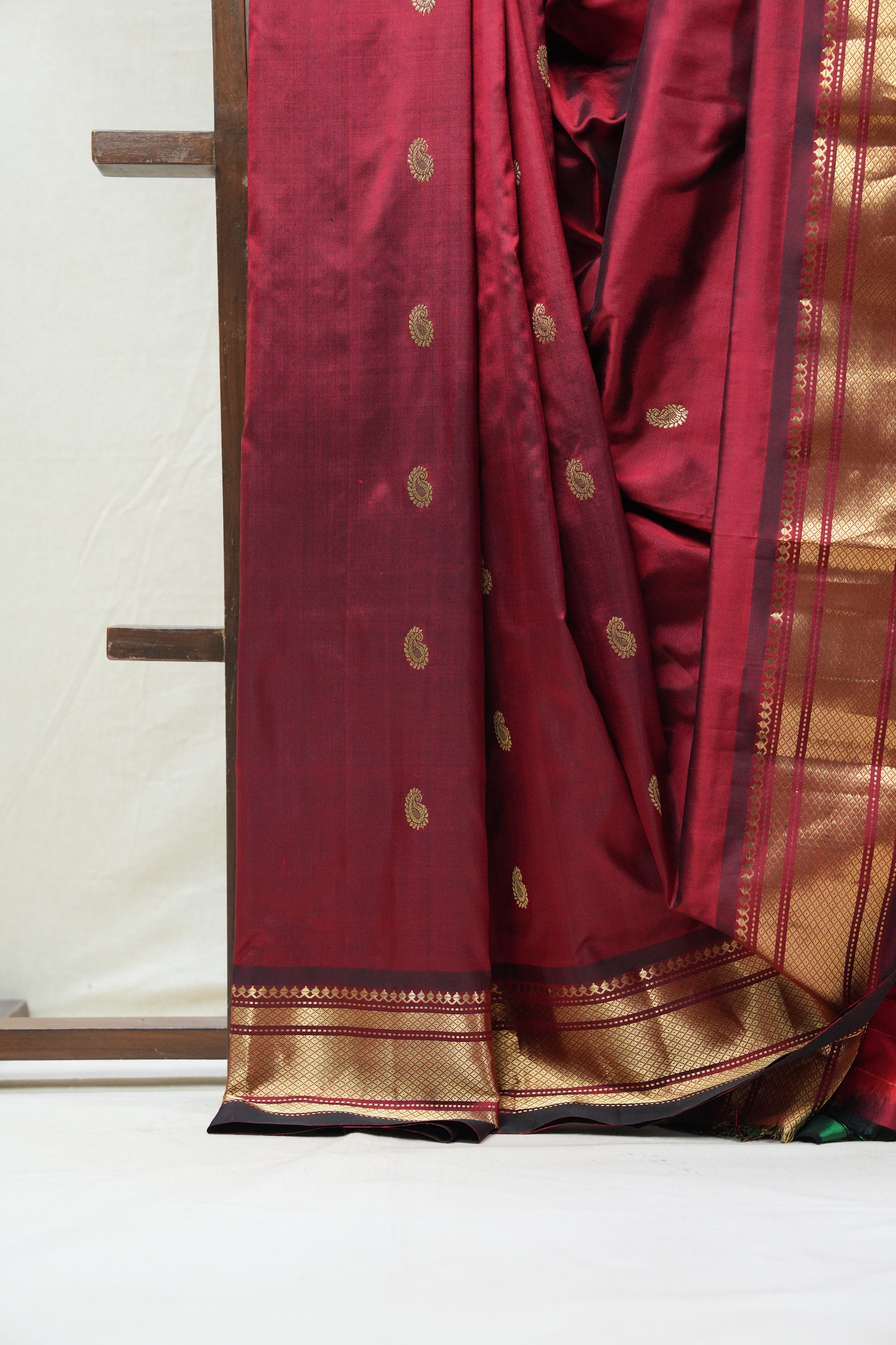 Maroon Silk Paithani Saree - SRMSPS662