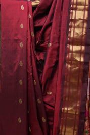 Maroon Silk Paithani Saree - SRMSPS662