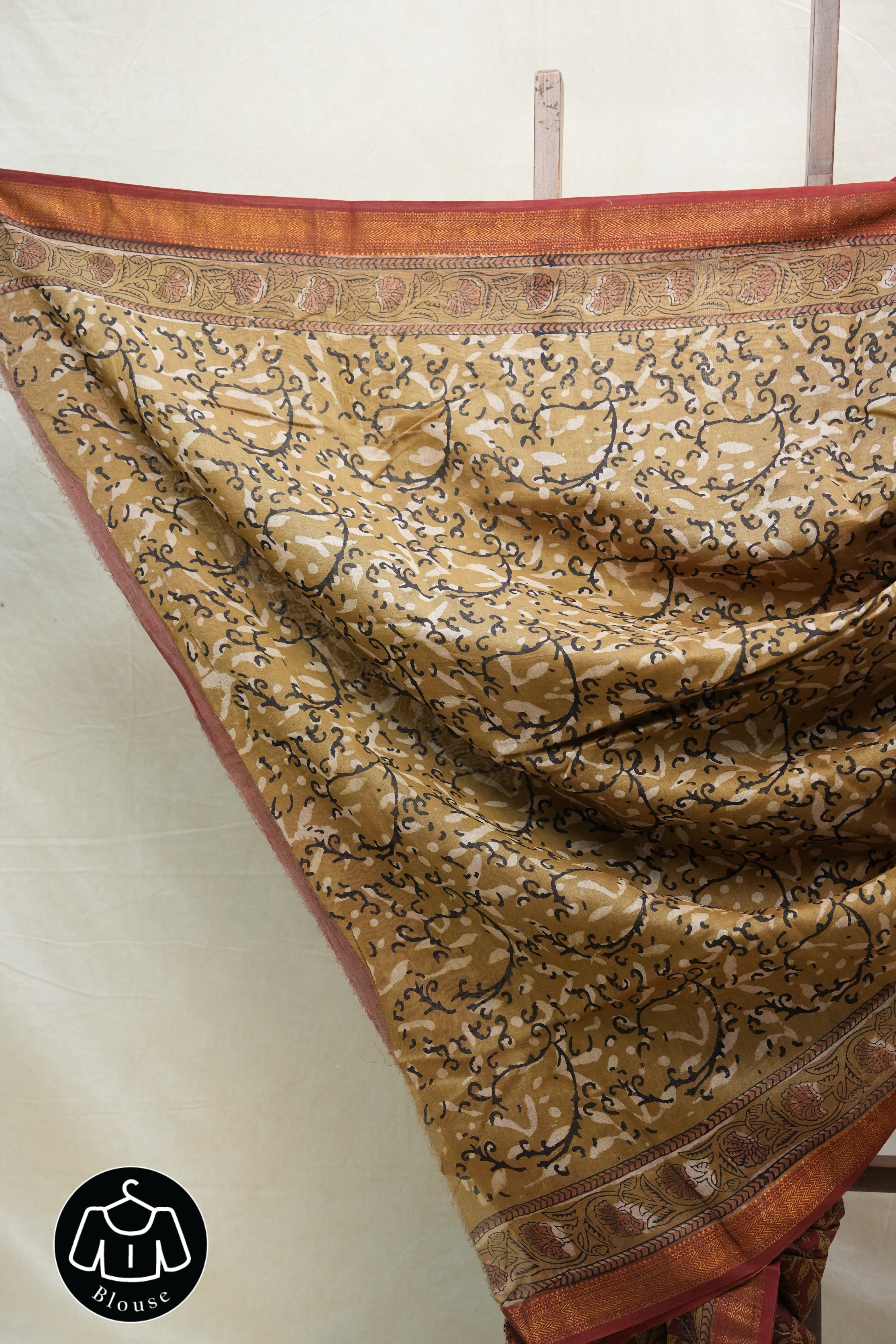 Maroon HBP Cotton Silk Saree With Maheshwari Border - SRMCSS1201