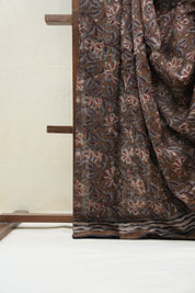 Coffee Brown HBP Cotton Silk Saree With Maheshwari Border - SRCBCSS1210