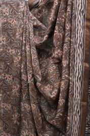 Coffee Brown HBP Cotton Silk Saree With Maheshwari Border - SRCBCSS1210