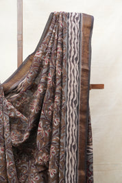 Coffee Brown HBP Cotton Silk Saree With Maheshwari Border - SRCBCSS1210