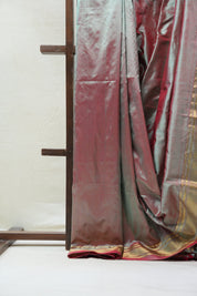 Two Tone Green Silk Paithani Saree - SRTTGSPS643