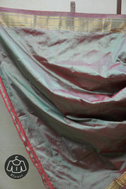 Two Tone Green Silk Paithani Saree - SRTTGSPS643