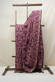 Coral Pink HBP Cotton Silk Saree With Chanderi Border - SRCPCSS1215