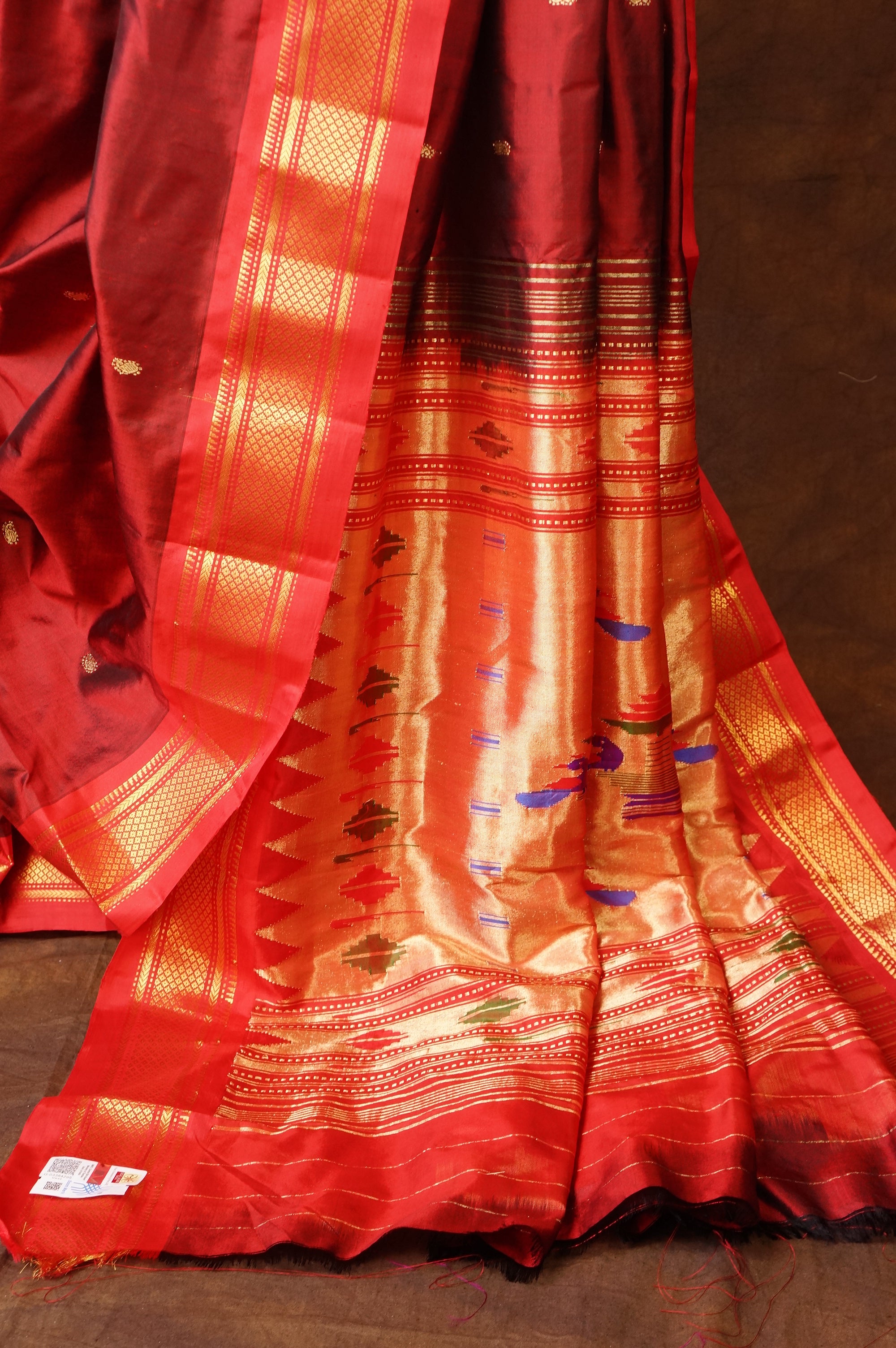 Purple and Maroon Color Patola Paithani Silk Saree for Mehendi-RPP496G –  Mohi fashion