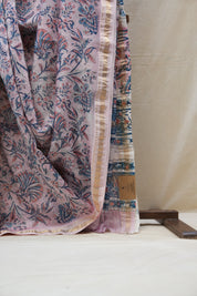 Pink HBP Cotton Silk Saree With Maheshwari Border - SRPCSS1196