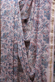 Pink HBP Cotton Silk Saree With Maheshwari Border - SRPCSS1196