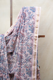 Pink HBP Cotton Silk Saree With Maheshwari Border - SRPCSS1196