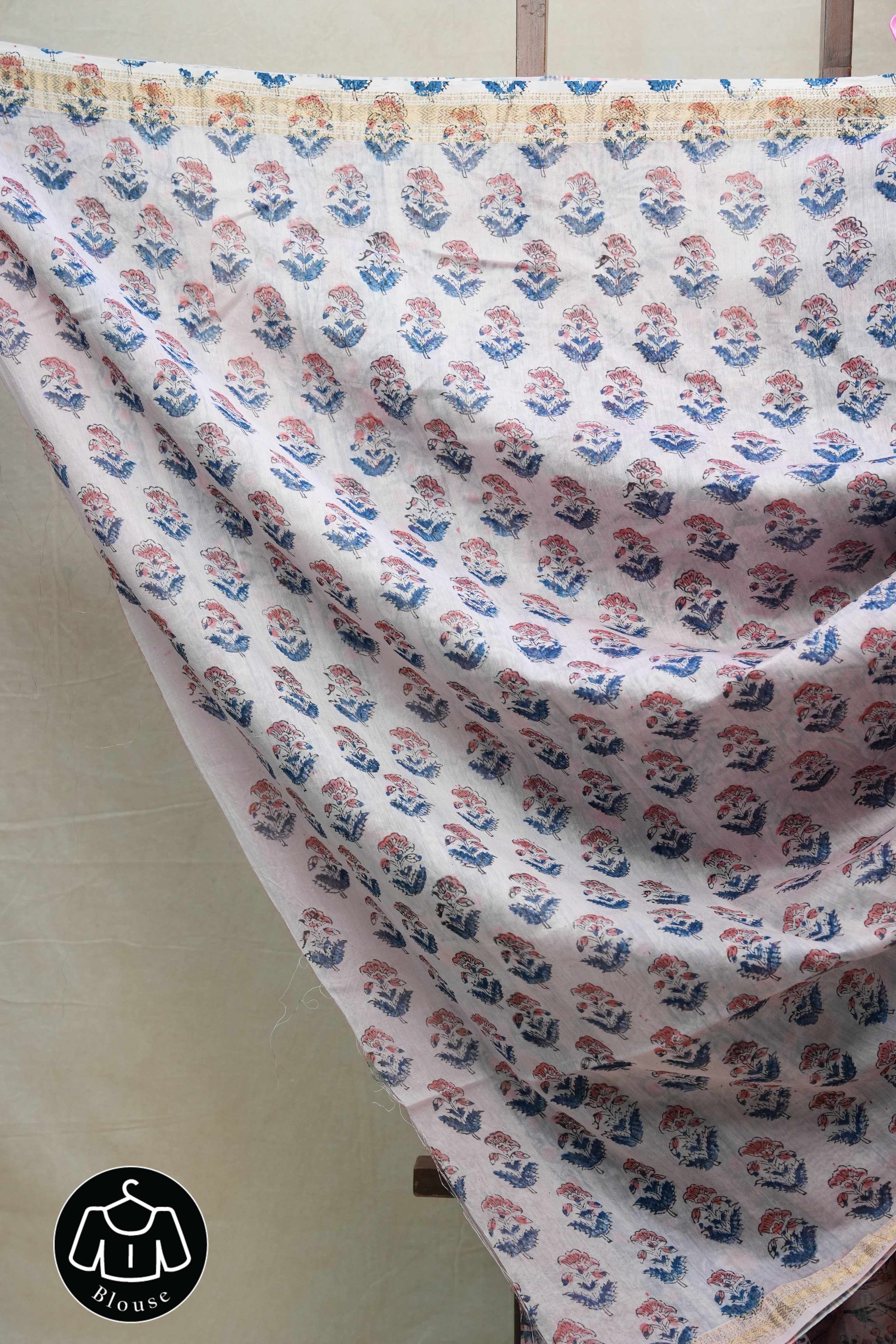 Pink HBP Cotton Silk Saree With Maheshwari Border - SRPCSS1196