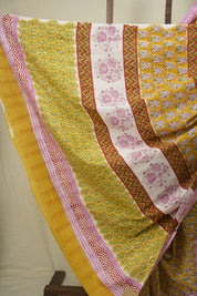 Yellow HBP Cotton Saree - SRYCS3748