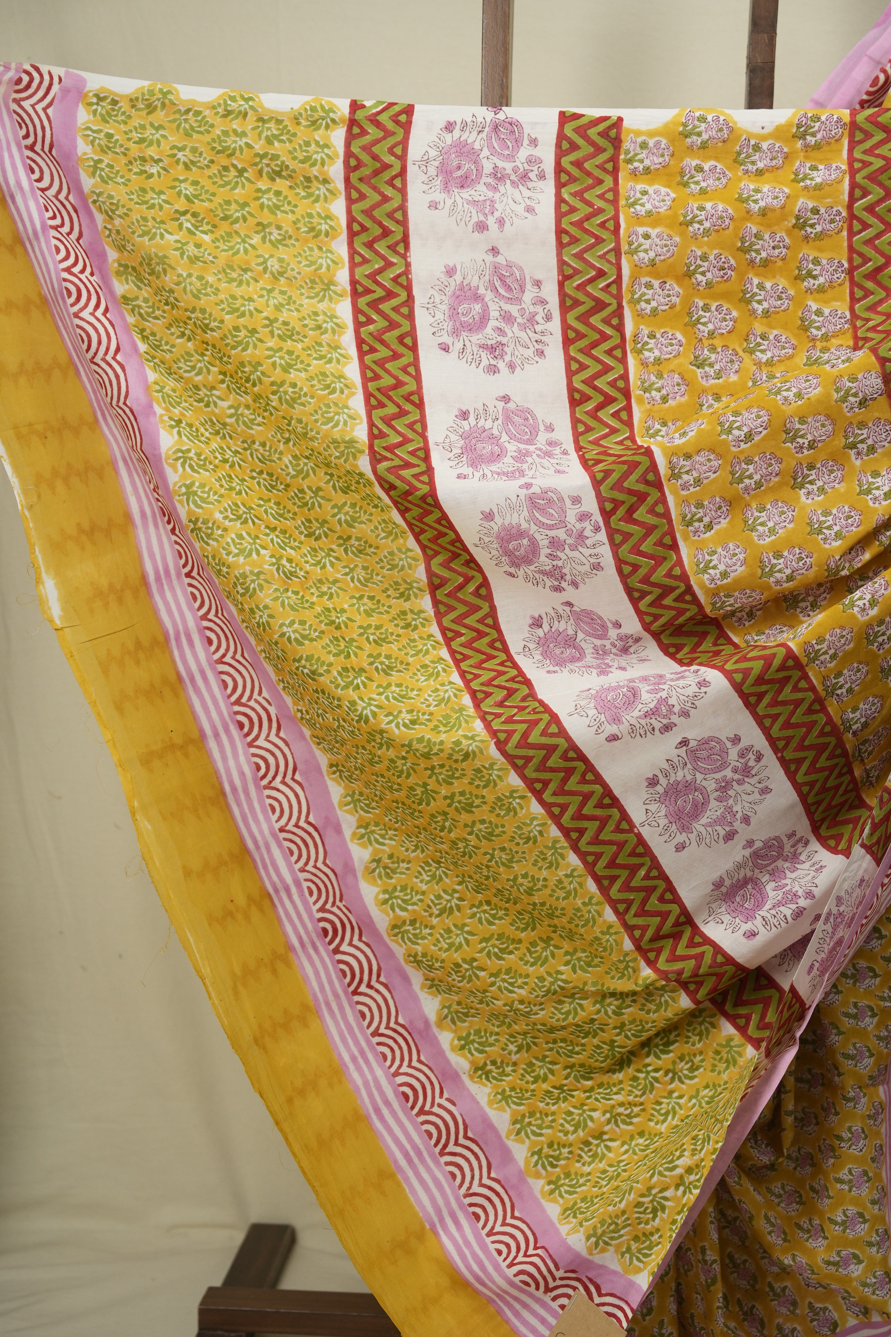 Yellow HBP Cotton Saree - SRYCS3748