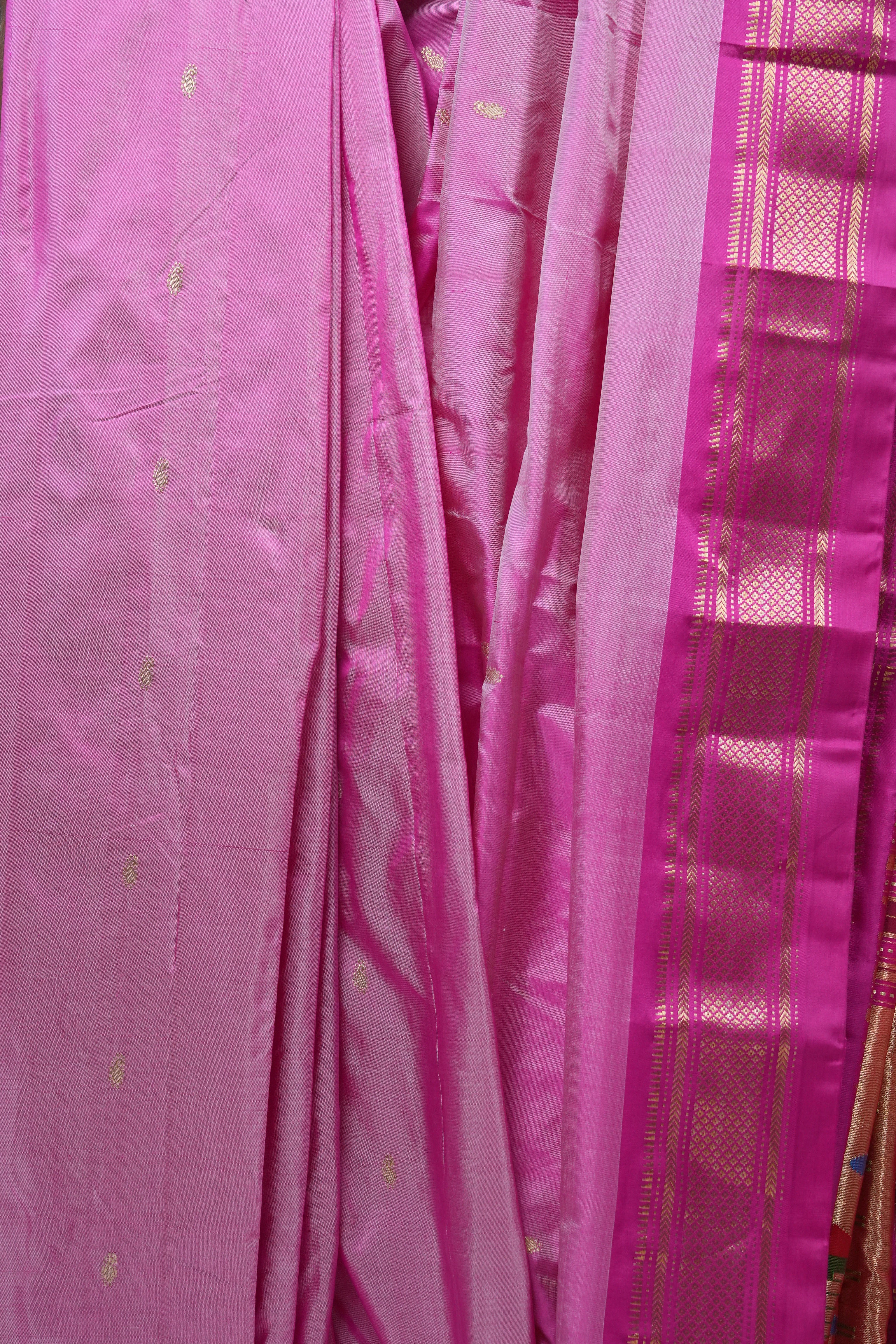 Pink Silk Paithani Saree - SRPSPS685