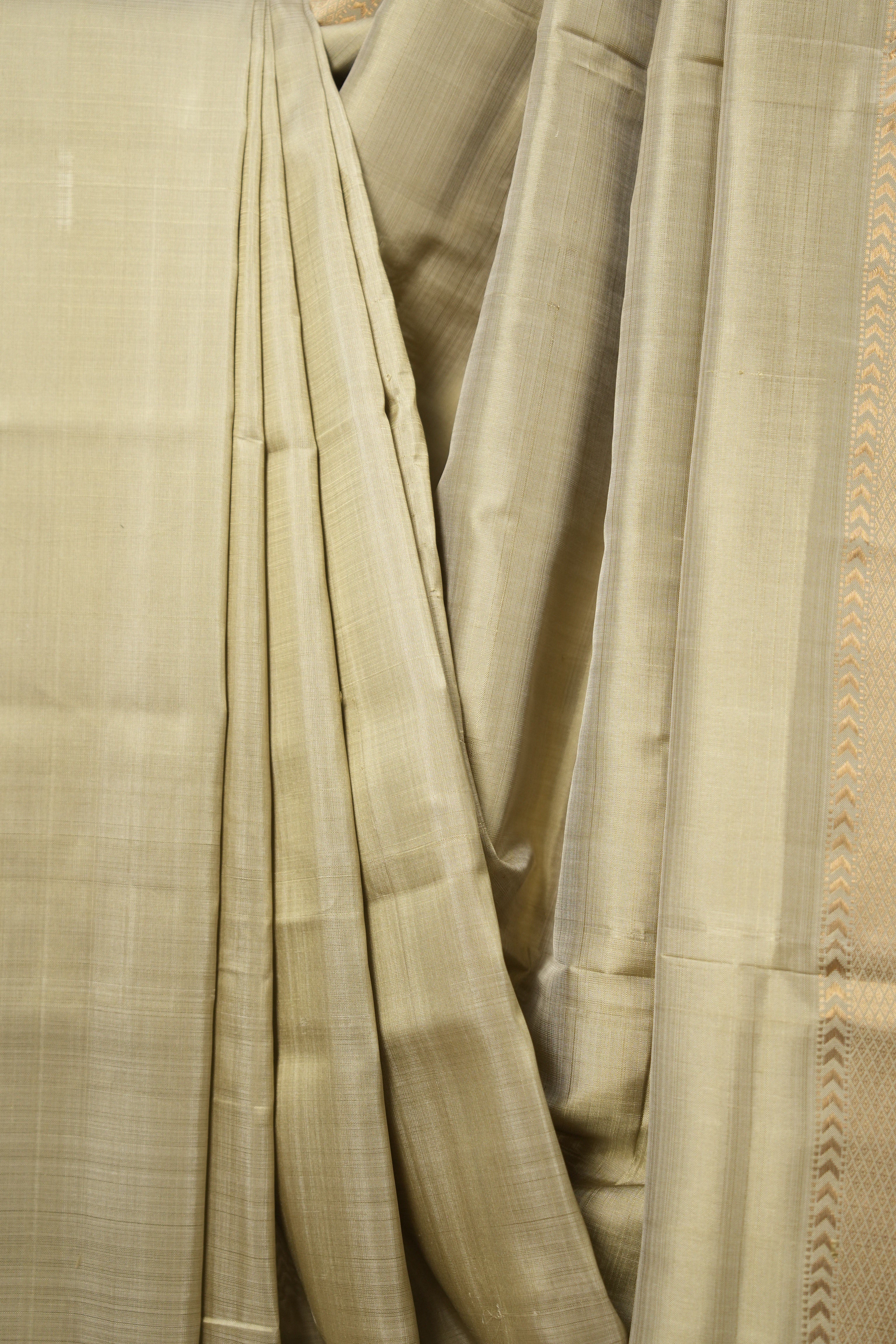 Sandal Beige Mangalgiri Silk Saree - SRSBMSS006