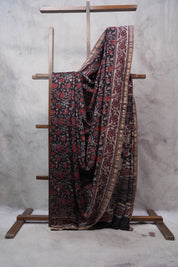 Black HBP Chanderi Cotton Silk Saree With Chanderi Border - SRBCS1103