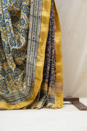 Cream HBP Cotton Silk Saree With Maheshwari Border - SRCCSS1194