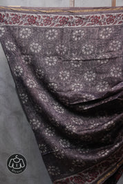 Black HBP Chanderi Cotton Silk Saree With Chanderi Border - SRBCS1103