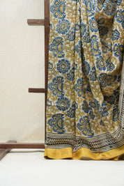 Cream HBP Cotton Silk Saree With Maheshwari Border - SRCCSS1194